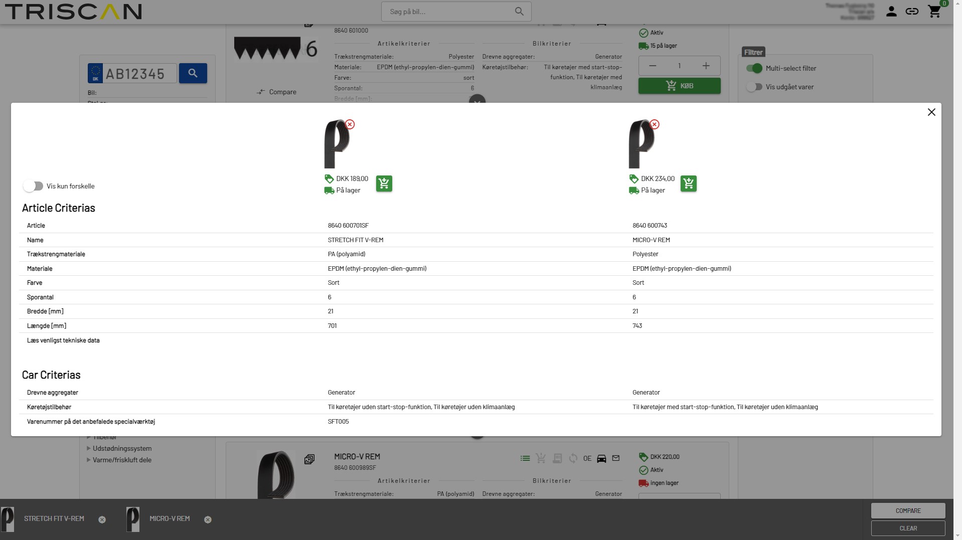 TRICAT - Produktsammenligning